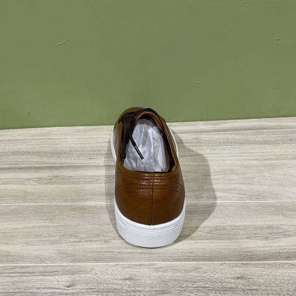 santino Luciano cognac casual Leather Men's Sneakers - Picture 4 of 5